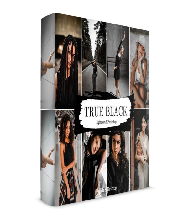 True Black Presets Lightroom Mobile & Desktop Minimal Black Filter Street Presets (1)